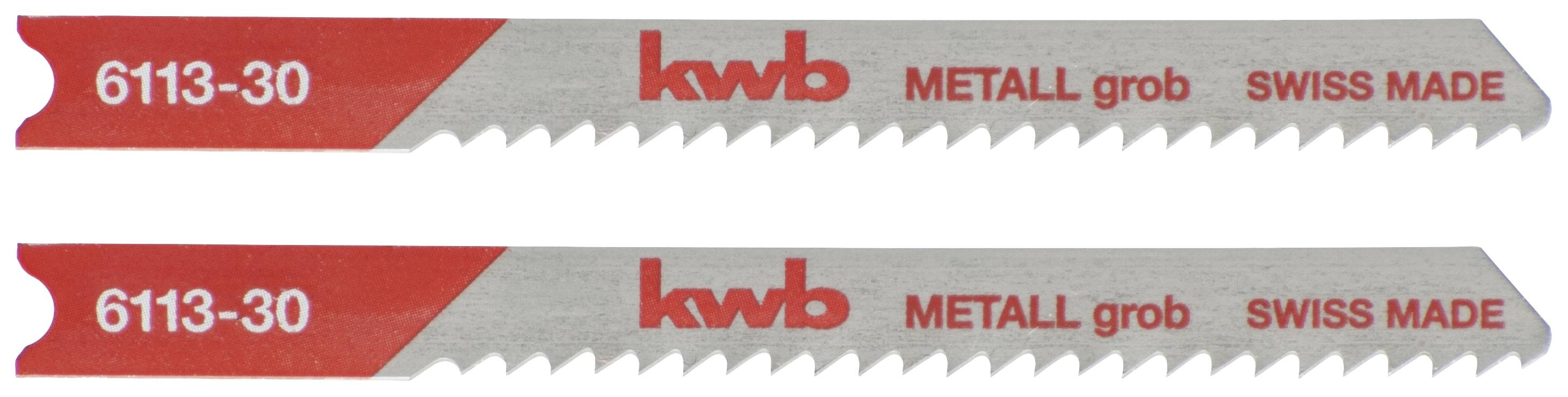 Kwb 611330 Stichsägeblätter, Metallbearbeitung, HSS, 2 x grob 2St.