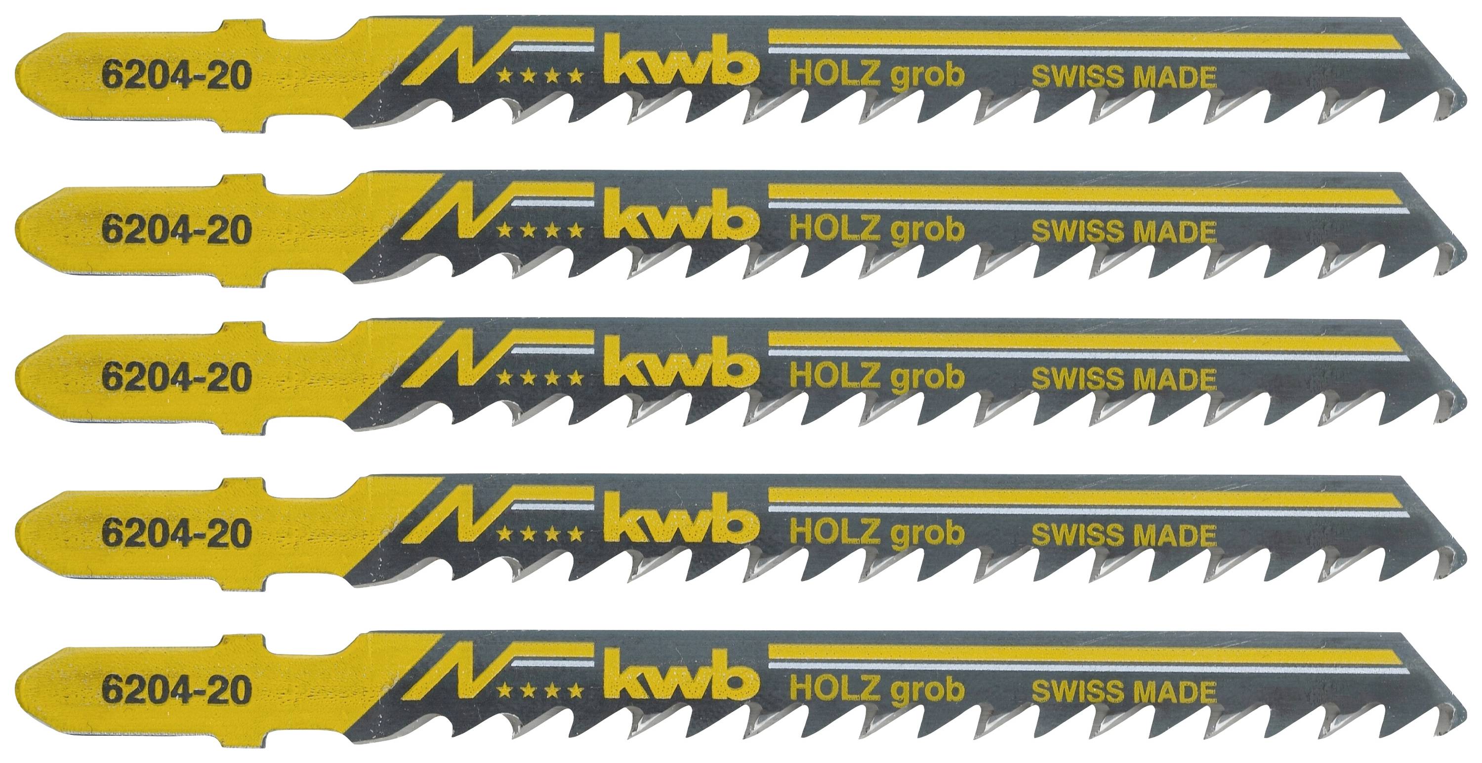 Kwb 620425 Stichsägeblätter, Holzbearbeitung, HCS 5St.