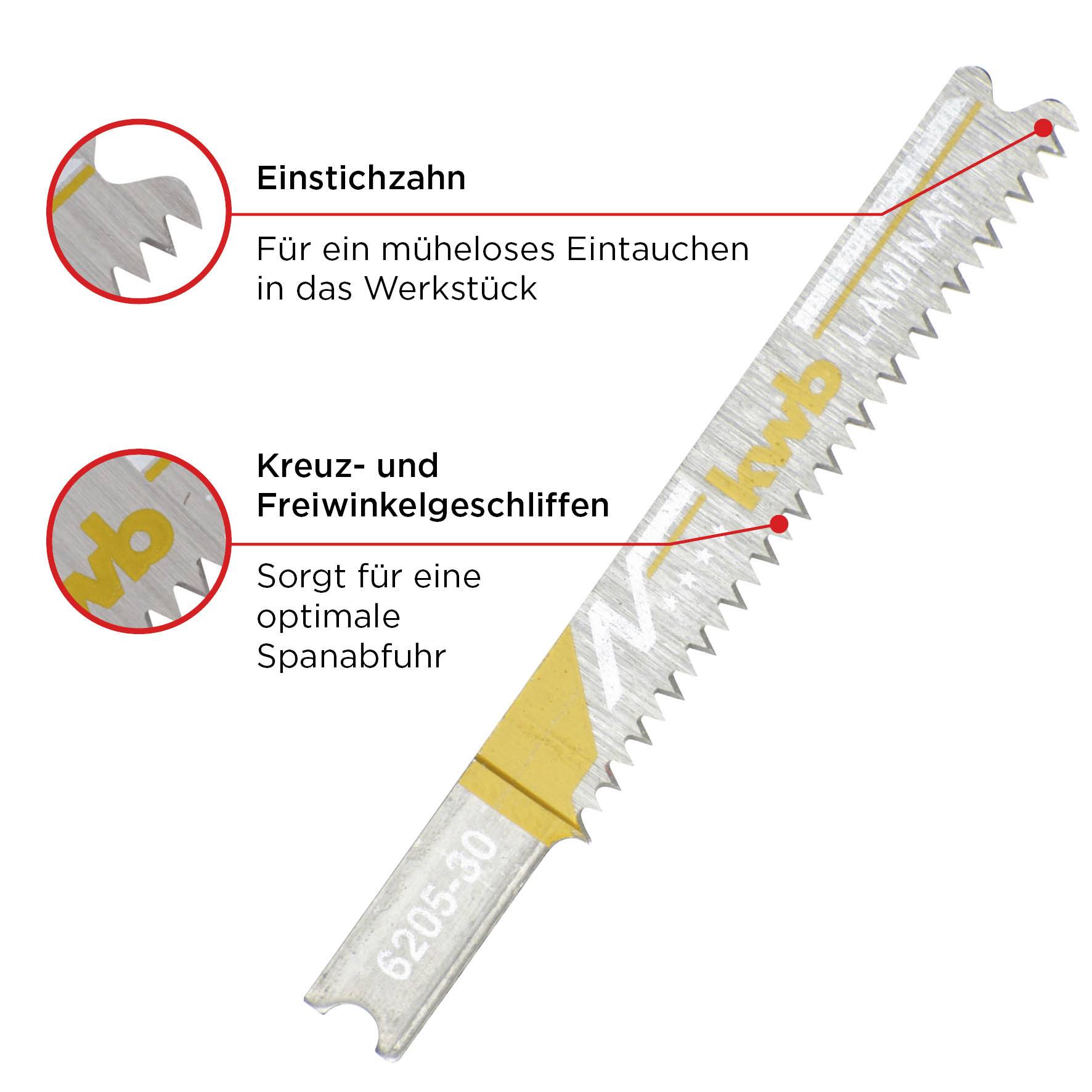 Kwb 620530 Stichsägeblätter, LAMINAT, Holzbearbeitung, Bi-Metall 2St.
