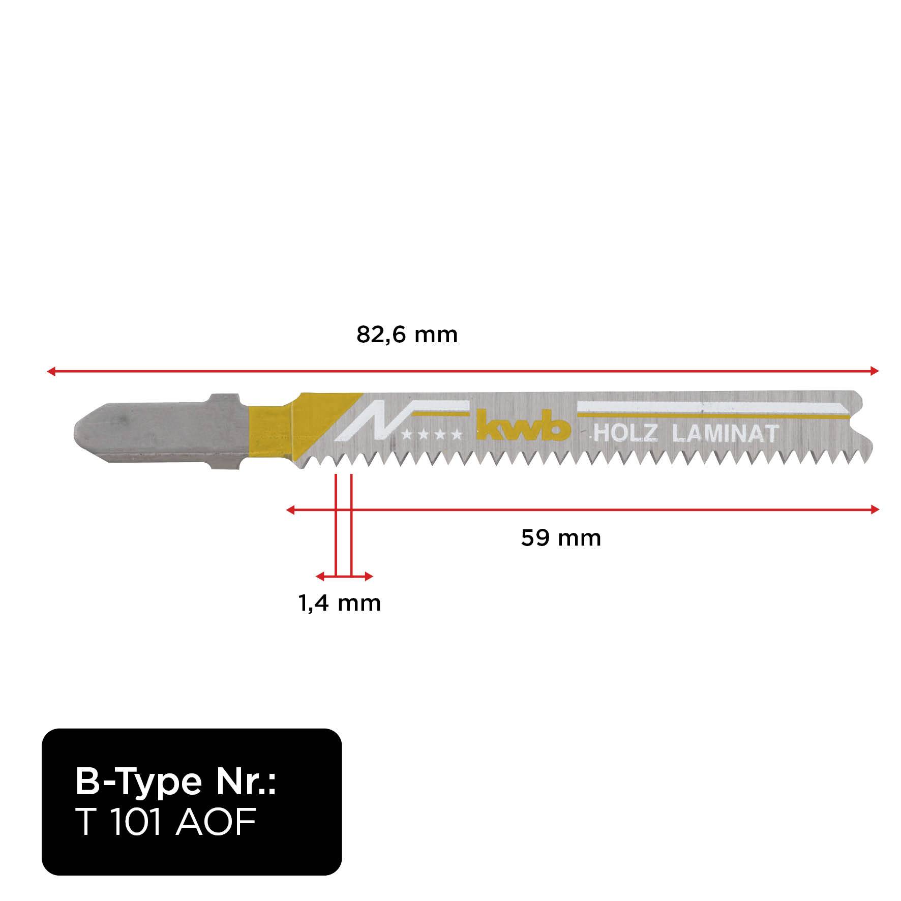 Kwb 620920 Stichsägeblätter, LAMINAT, Holzbearbeitung, Bi-Metall, 2 x Kurve 2St.