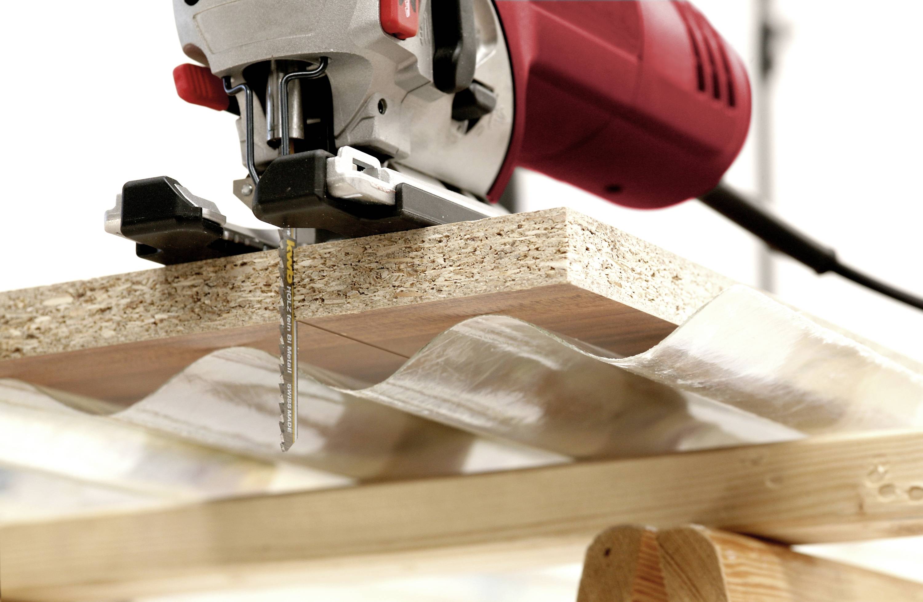 Kwb 621020 Stichsägeblätter, Holzbearbeitung, konisch geschliffen, Bi-Metall, Einnockenschaft, 2 x fein 2St.