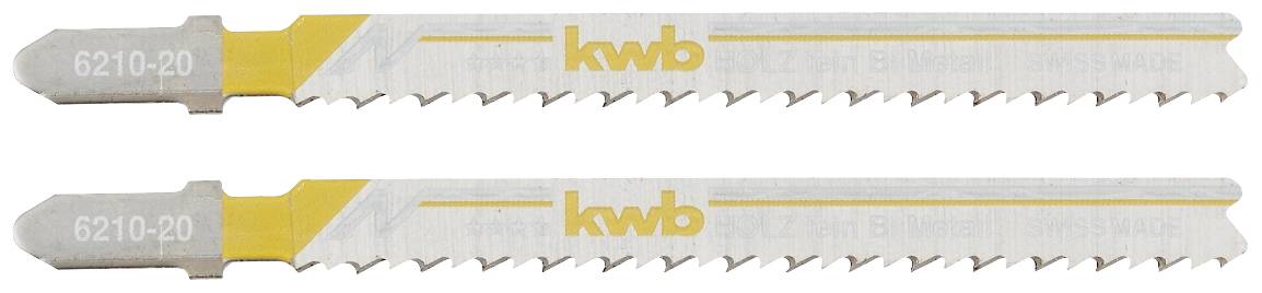 Kwb 621020 Stichsägeblätter, Holzbearbeitung, konisch geschliffen, Bi-Metall, Einnockenschaft, 2 x