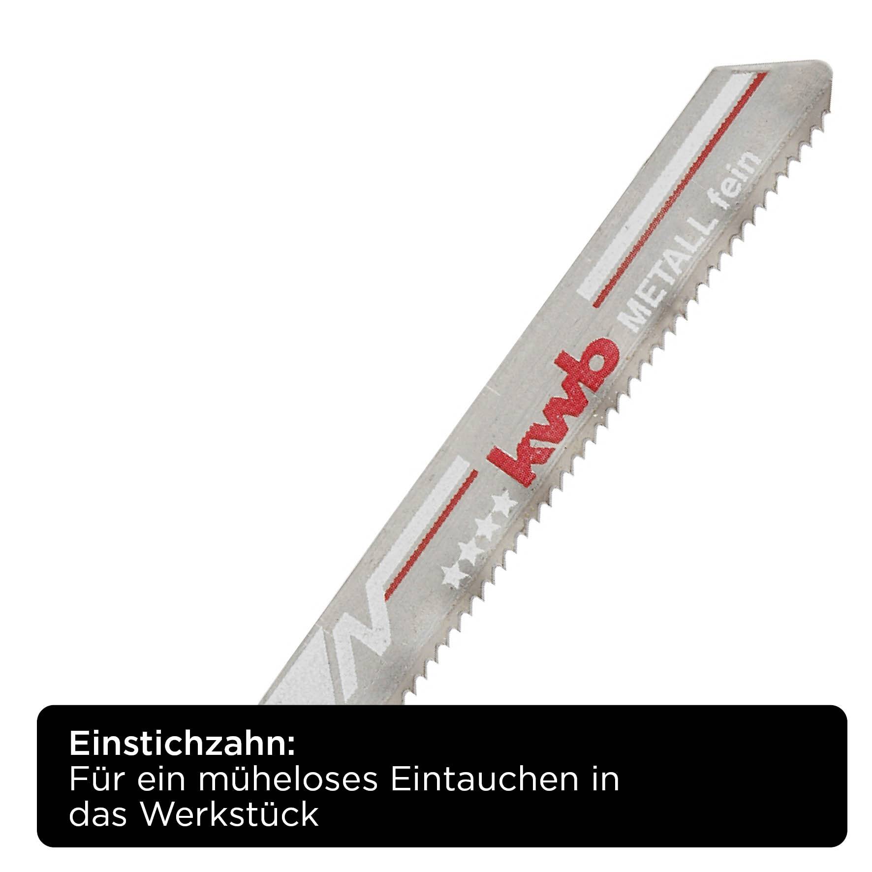 Kwb 621130 Stichsägeblätter, Metallbearbeitung, Bi-Metall, 2 x fein 2St.