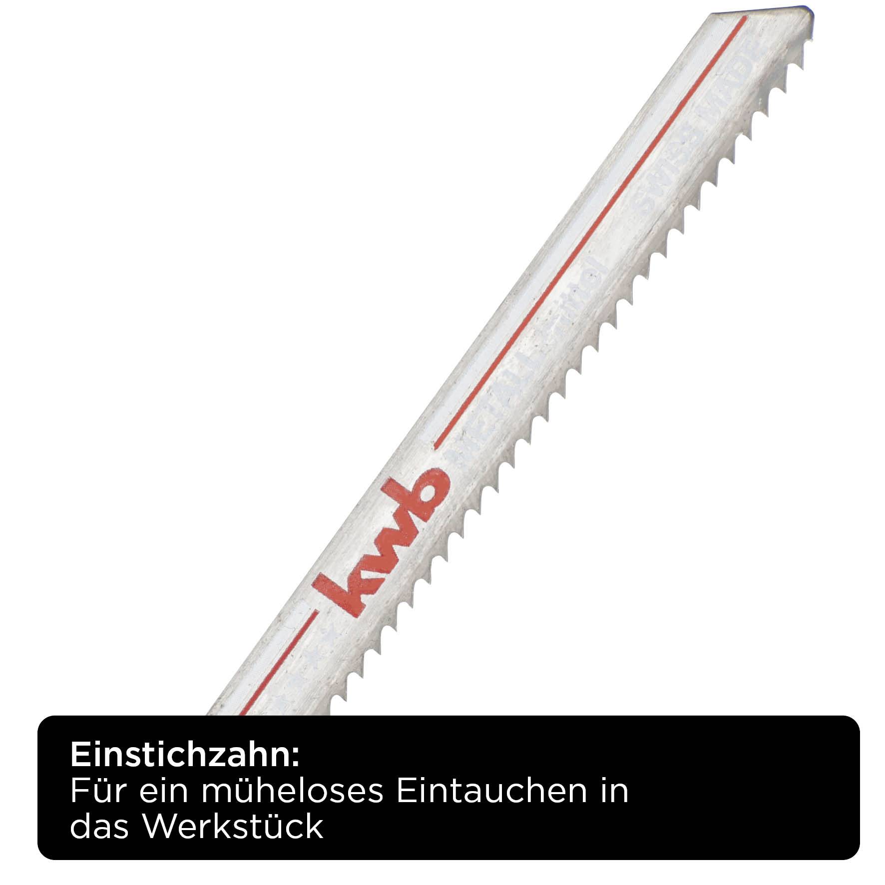 Kwb 621230 Stichsägeblätter, Metallbearbeitung, Bi-Metall, 2 x mittel 2St.