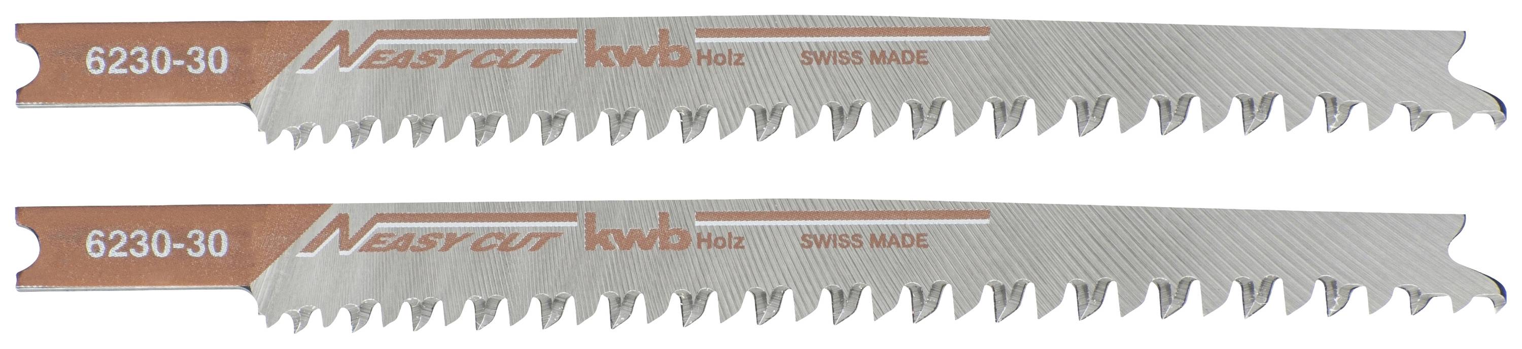 Kwb 623030 EASY CUT Stichsägeblätter, Holzbearbeitung, HCS, Universalschaft, 2 x fein-grob 2St.