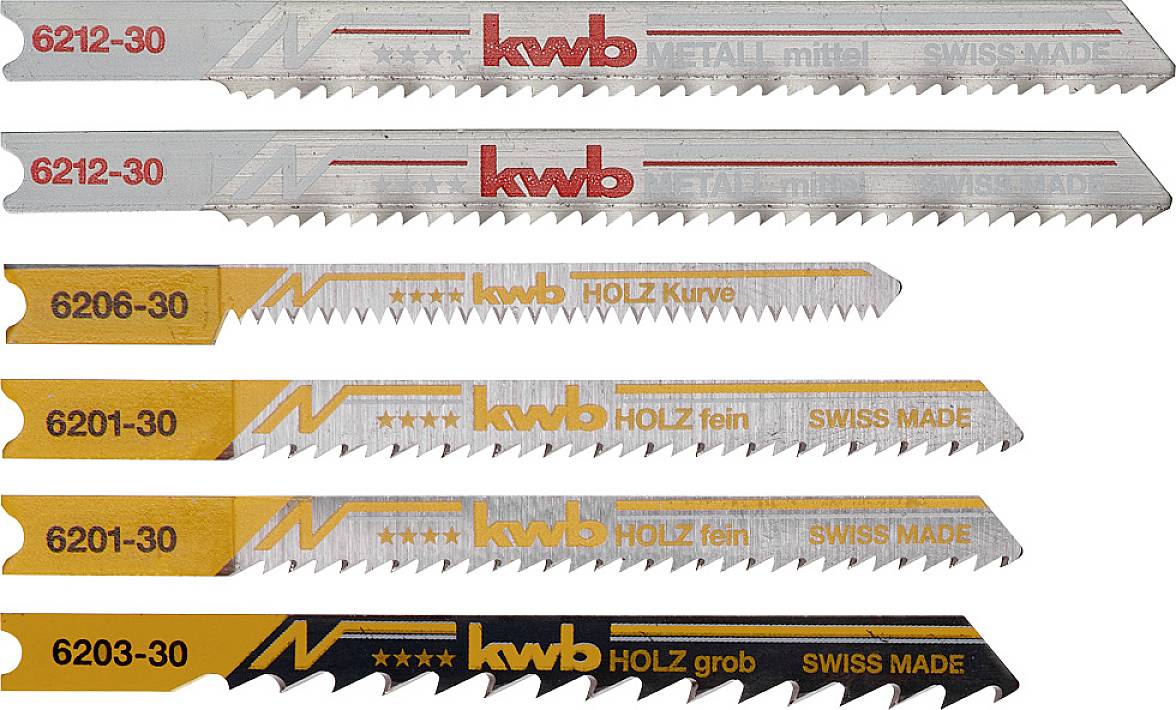 Kwb 625630 Stichsägeblätter-Set, HCS, 6-tlg. 6 St.