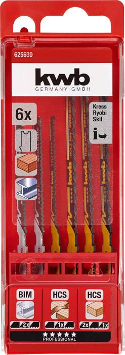 Kwb 625630 Stichsägeblätter-Set, HCS, 6-tlg. 6St.
