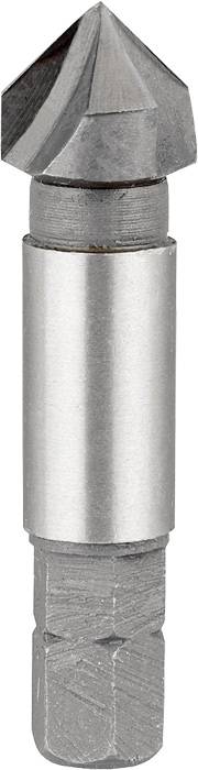 Metallbohrer mit konischem, spitz zulaufendem Kopf und geriffeltem Schaft für handgeführte Bohrmaschinen.