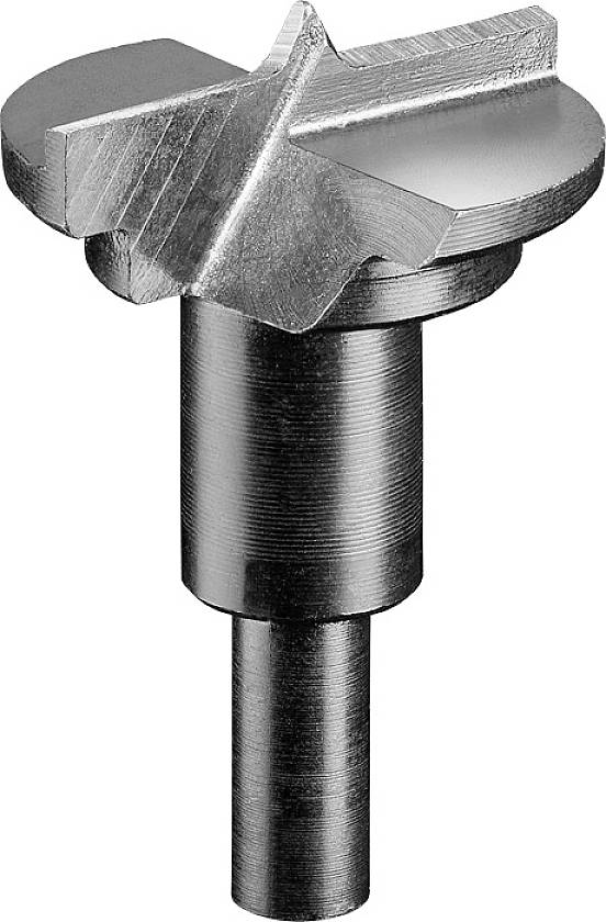Metallbohrer mit kreuzförmigem Schneidekopf, geeignet für präzises Bohren in Werkstoffen wie Holz und Metall.
