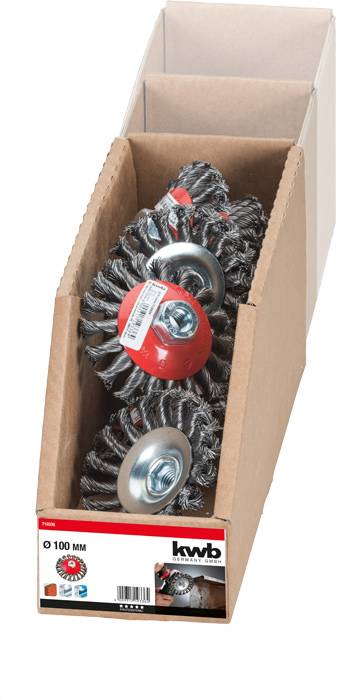 Kwb AGGRESSO-FLEX® Scheibenbürsten, gezopfter HSS-Stahldraht für Einsatz mit Winkelschleifer 719336 1St.