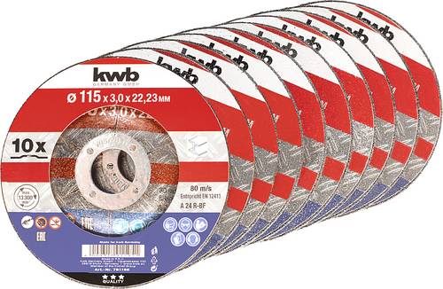 Kwb 791195 Trennscheibe gerade 115mm 10 St. Metall