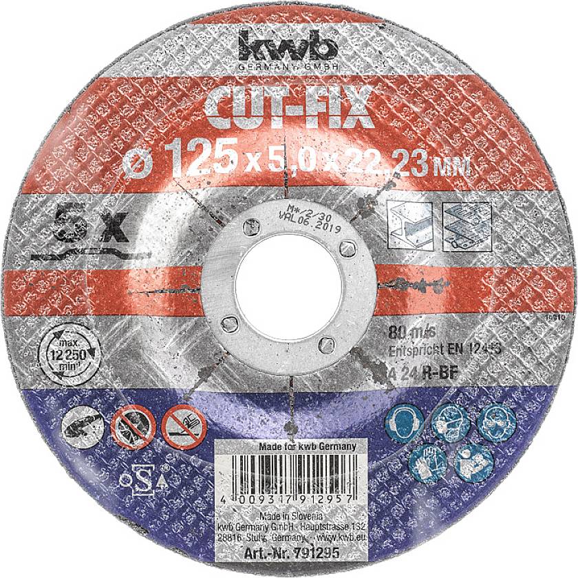 Kwb 791295 Trennscheibe gerade 125mm 5 St. Metall