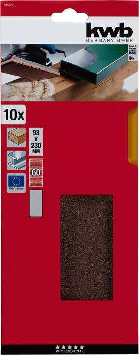 Kwb 815060 Schleifpapier Körnung (num) 60 (L x B) 230mm x 93mm 10St.