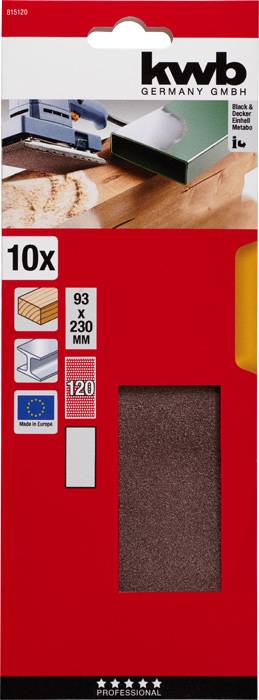 Kwb 815120 Schleifpapier Körnung (num) 120 (L x B) 230mm x 93mm 10St.