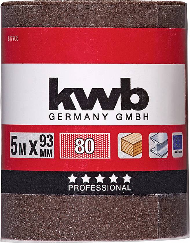 Kwb 817708 Schleifpapierrolle Körnung (num) 80 (L x B) 5m x 93mm 1St.