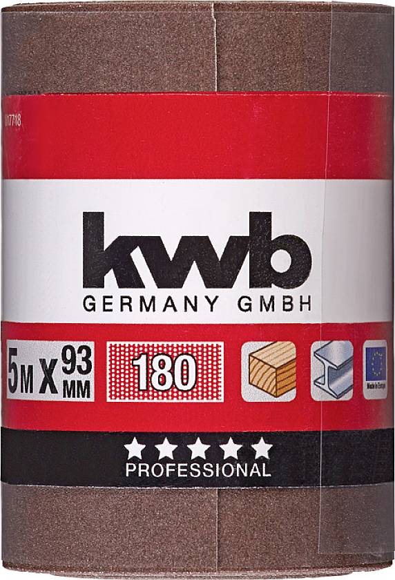 Kwb 817718 Schleifpapierrolle Körnung (num) 180 (L x B) 5m x 93mm 1St.