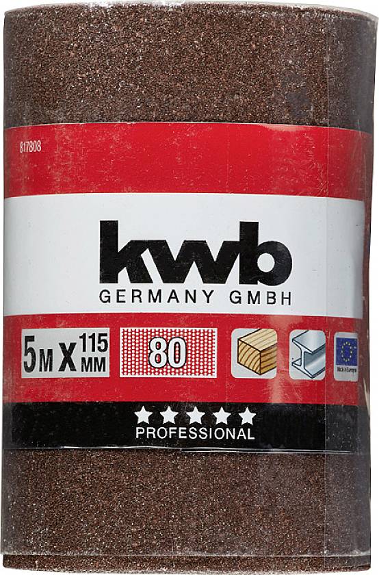 Kwb 817808 Schleifpapierrolle Körnung (num) 80 (L x B) 5m x 115mm 1St.