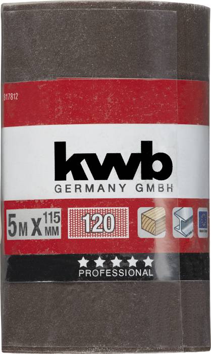 Kwb 817812 Schleifpapierrolle Körnung (num) 120 (L x B) 5m x 115mm 1St.