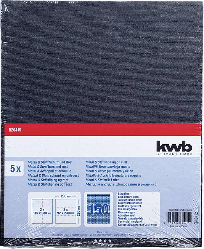 Kwb 820415 Schleifpapier Körnung (num) 150 (L x B) 280mm x 230mm 5St.