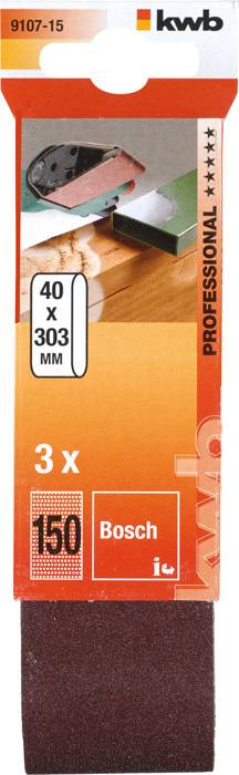 Kwb 910715 Schleifband Körnung (num) 150 (L x B) 303mm x 40mm 3St.