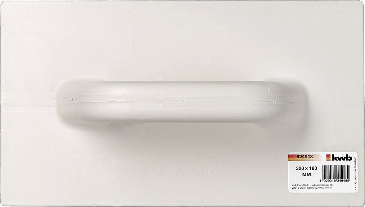 Handglätter mit Kunststoffgriff, Modell 'kwb 924948', Abmessungen 320x180 mm.