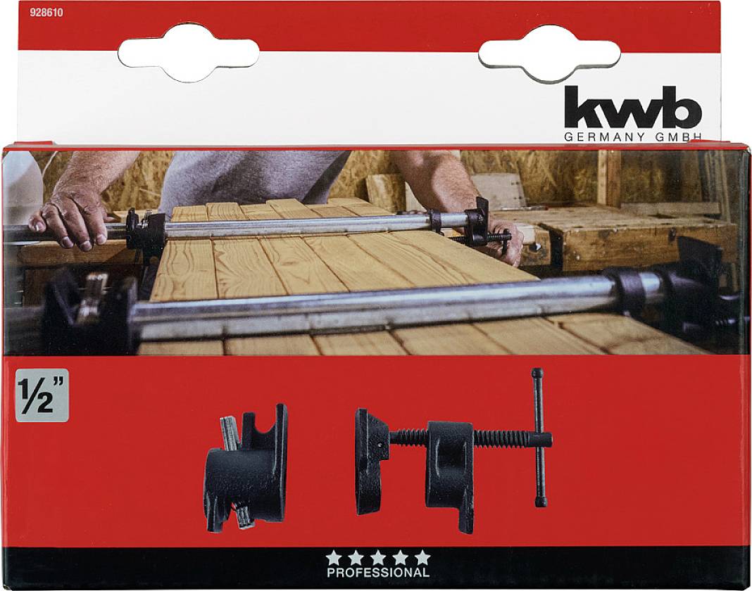 Kwb Rohrschraubzwinge ½″ für Holzbearbeitung 928610