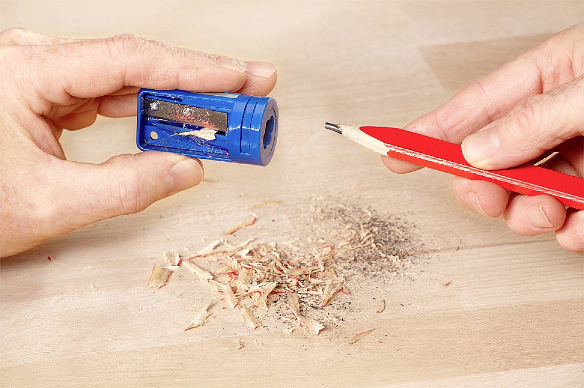 Kwb 939290 Zimmermannsbleistifte mit Anspitzer, 4-tlg. Zimmermannsbleistift