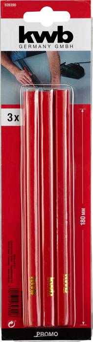 Kwb 939390 Zimmermannsbleistifte, 3-tlg. Zimmermannsbleistift