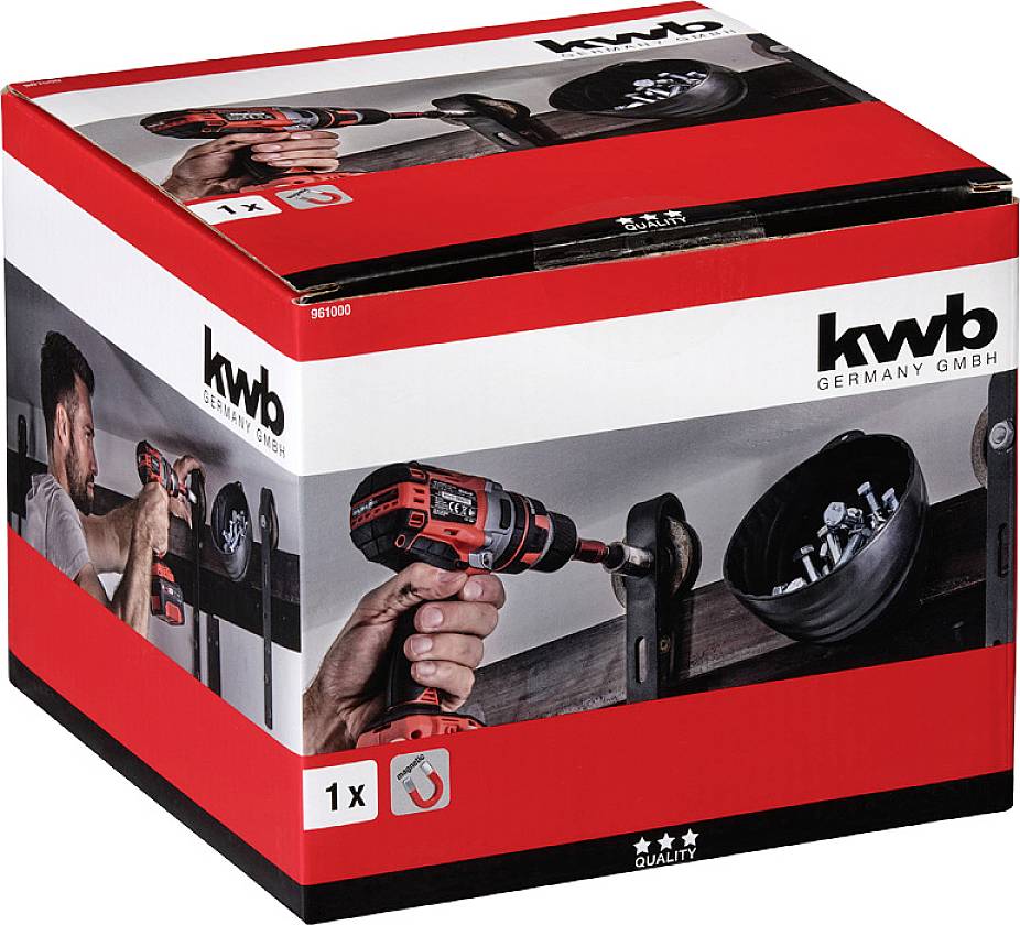 Kwb 961000 Magnetschale für die sichere Aufbewahrung von Schrauben und Nägeln Magnetschale