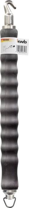 Schwarzer Bit-Halter mit geriffeltem Griff und silbernem Anschlussstück, gelabelt mit 'kwb'. Geeignet für den professionellen Einsatz.
