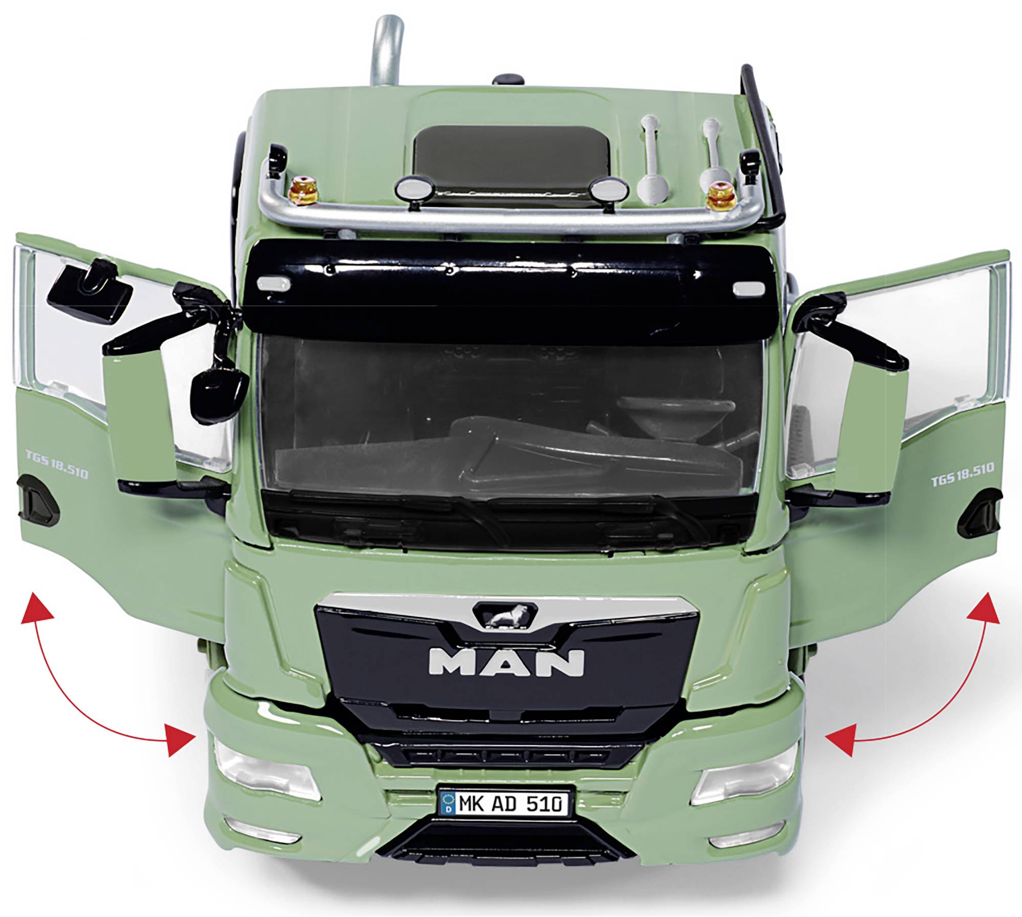 Wiking 0776 50 Spur 1 LKW Modell MAN TGS 2-Achs-Zugmaschine Ackerdiesel grün