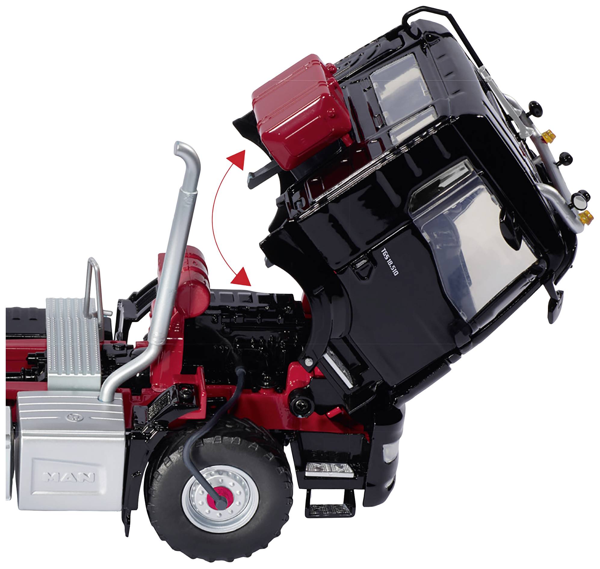 Wiking 0776 51 Spur 1 LKW Modell MAN TGS 2-Achs-Zugmaschine Ackerdiesel schwarz