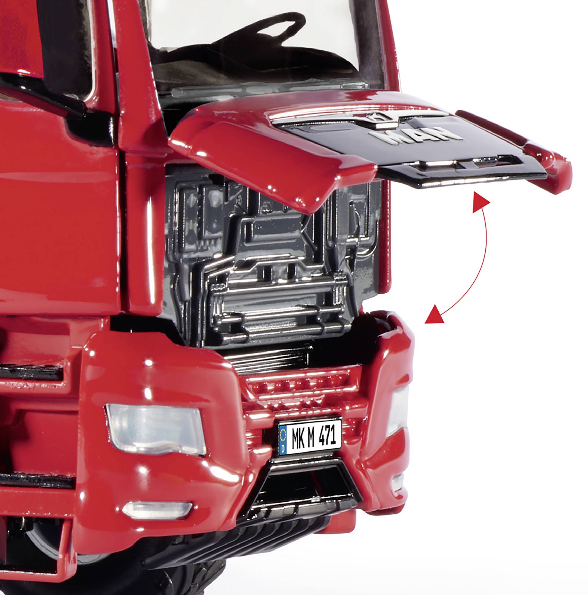 Wiking 0776 53 Spur 1 MAN TGS 2-Achs-Zugmaschine Ackerdiesel rot