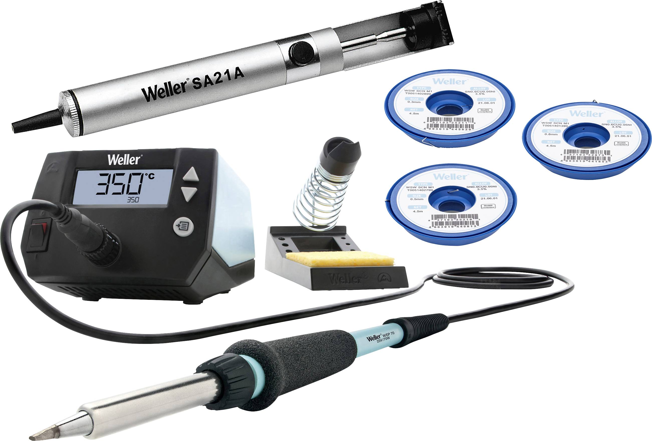 Kit Soudure Weller WE 1010 - Station Numérique 70W + Panne Conique 0.4mm | Parfait Débutants & Pros