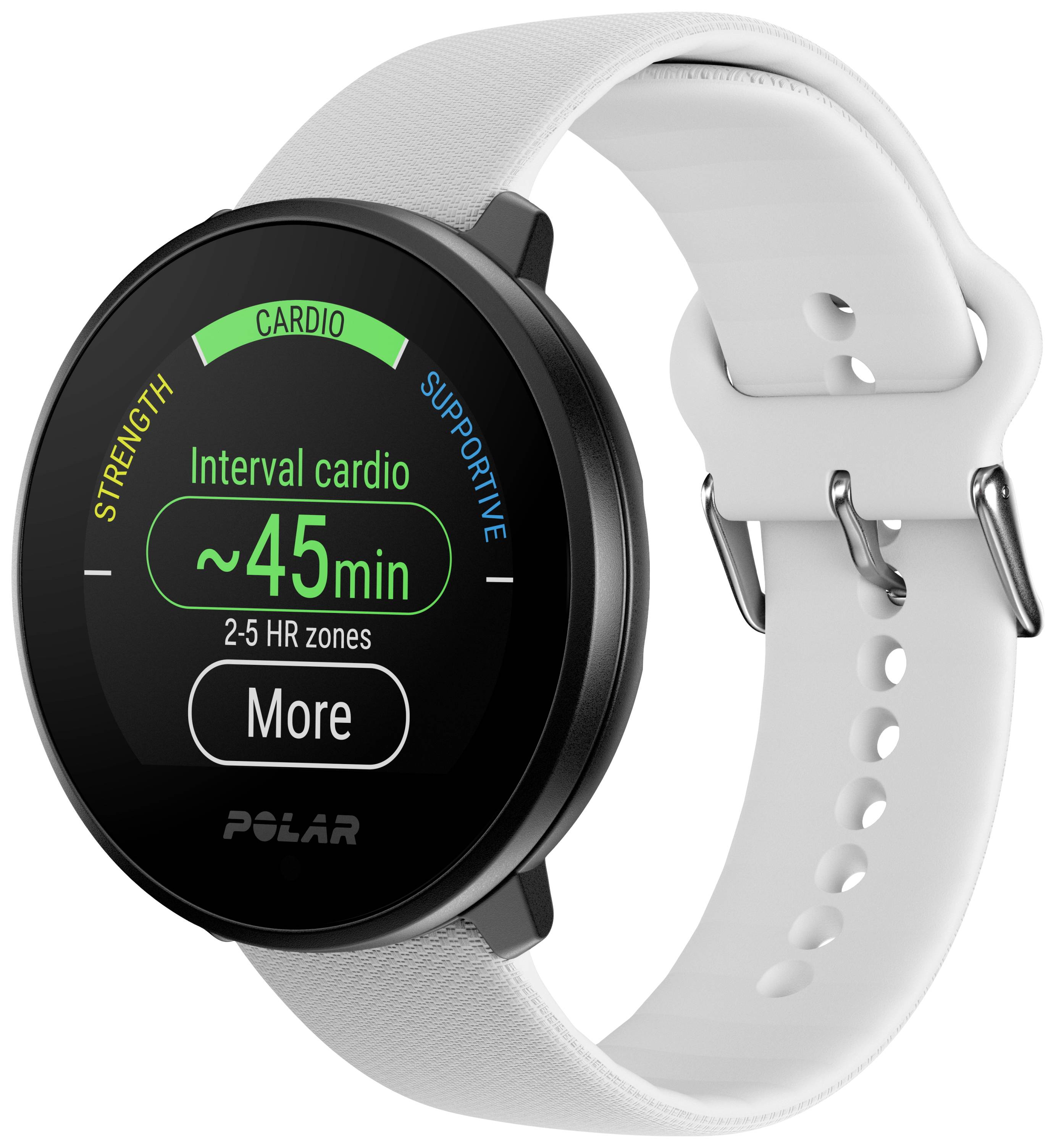 Polar Unite Pulsuhr mit integriertem Sensor 43 mm Uni Weiß