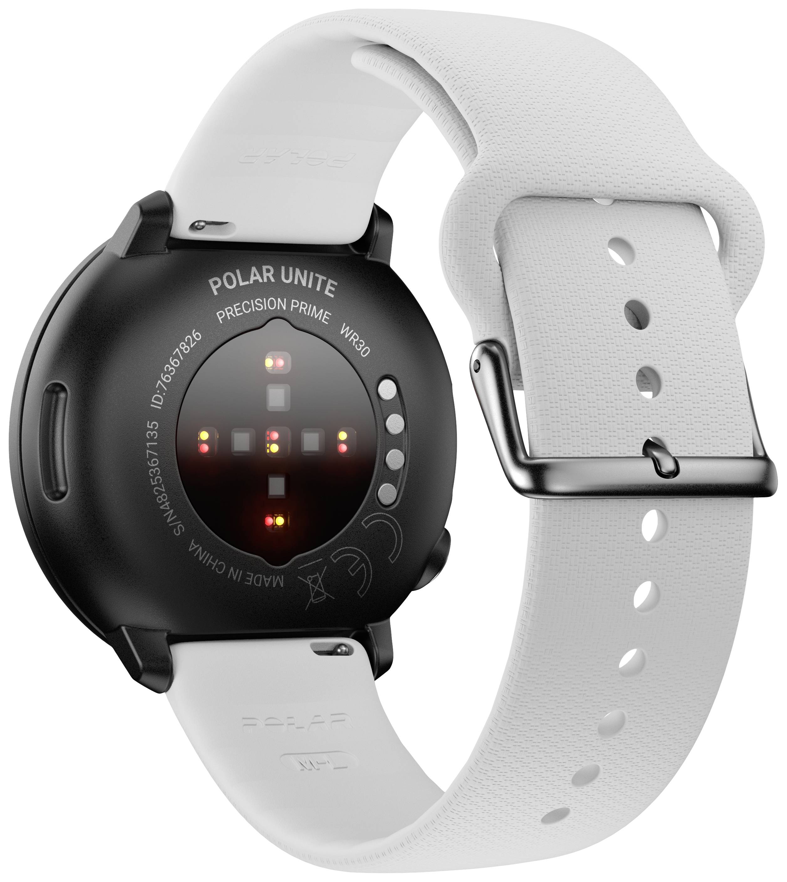 Polar Unite Pulsuhr mit integriertem Sensor 43mm Uni Weiß