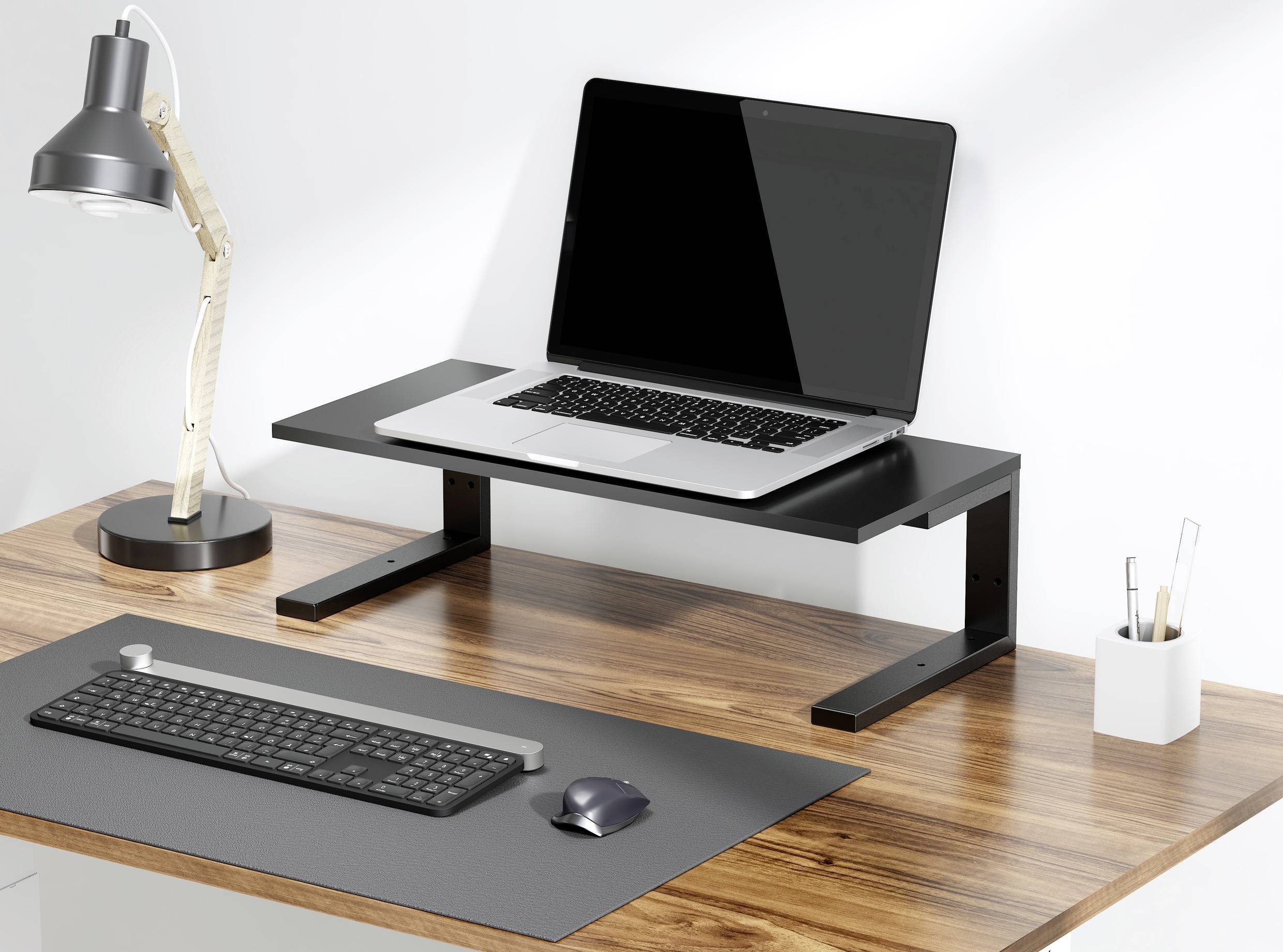 SpeaKa Professional SP-10938480 Monitor-Erhöhung 550mm x 250mm Höhen-Bereich: 236mm (max) Schwarz