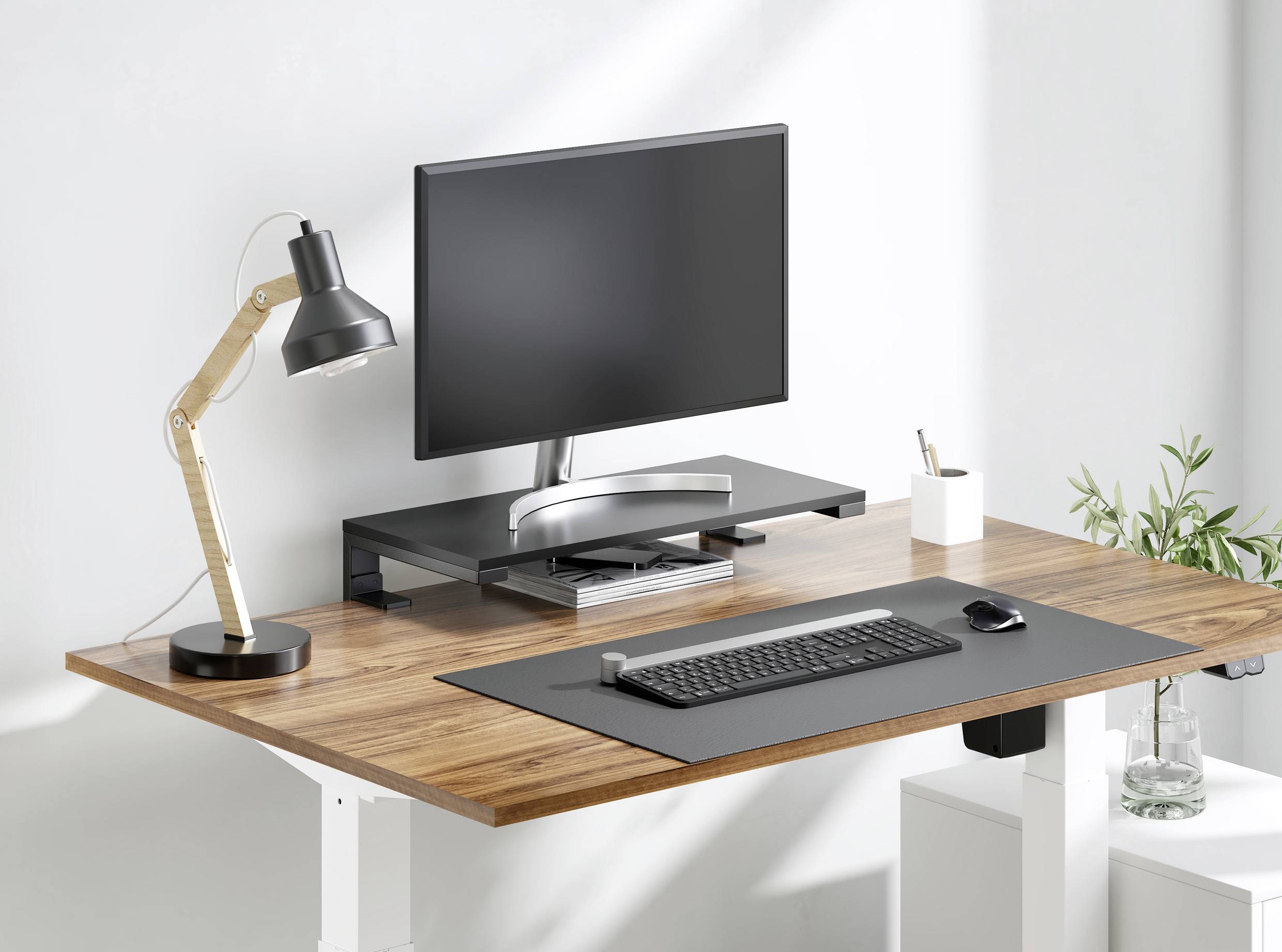 SpeaKa Professional SP-10938480 Monitor-Erhöhung 550mm x 250mm Höhen-Bereich: 236mm (max) Schwarz