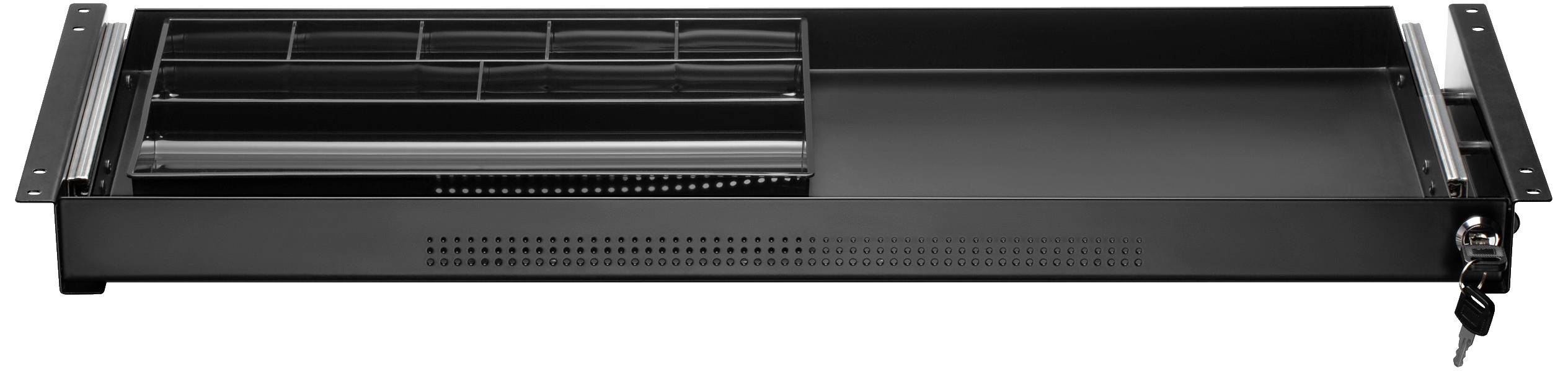 SpeaKa Professional SP-10938492 Untertisch-Schublade 740mm x 272mm abschließbar Höhen-Bereich: 50.8mm (max) Schwarz