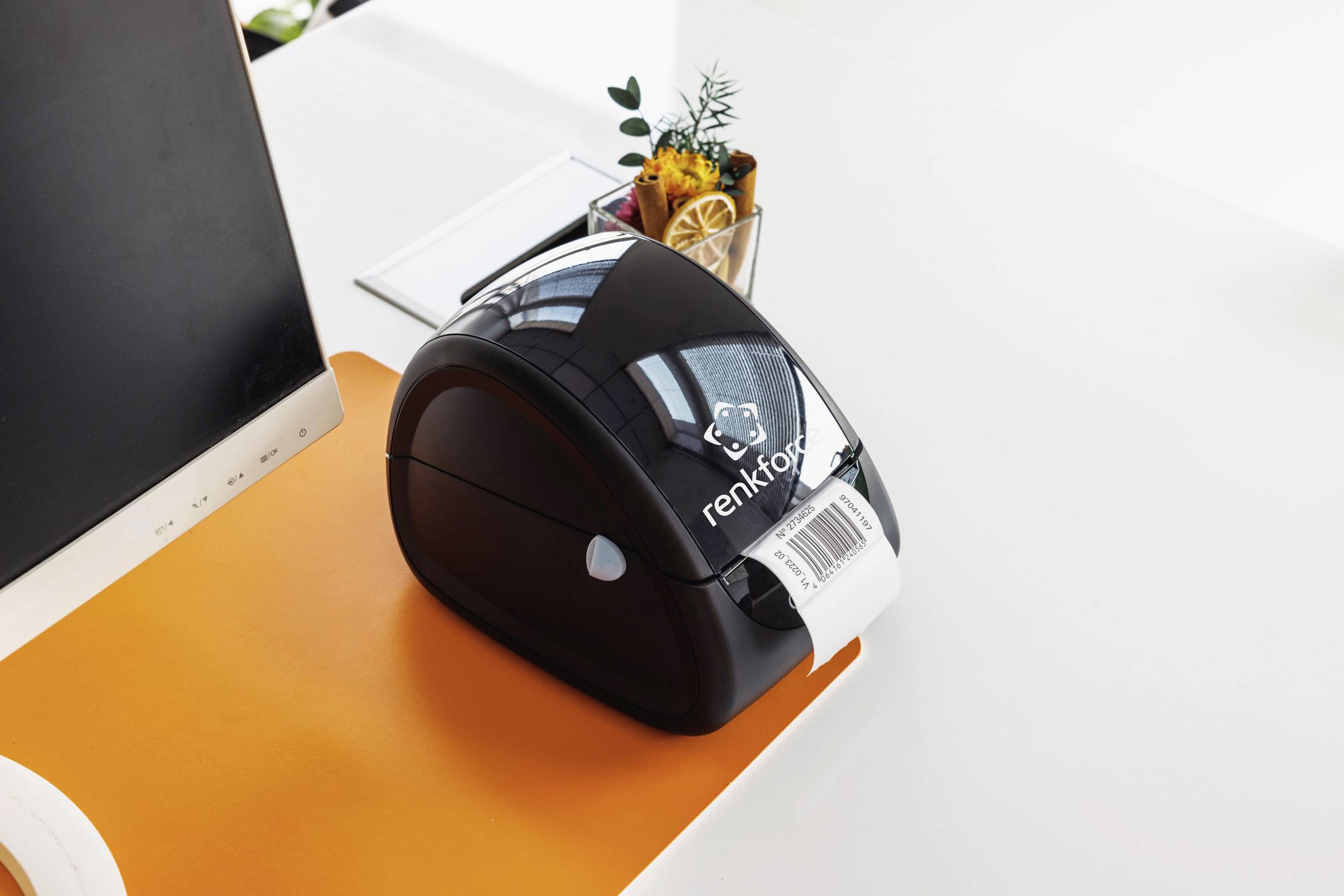 Renkforce RF-5469250 Etikettendrucker Thermodirekt 203 x 203 dpi Etikettenbreite (max.): 85mm USB, RS-232