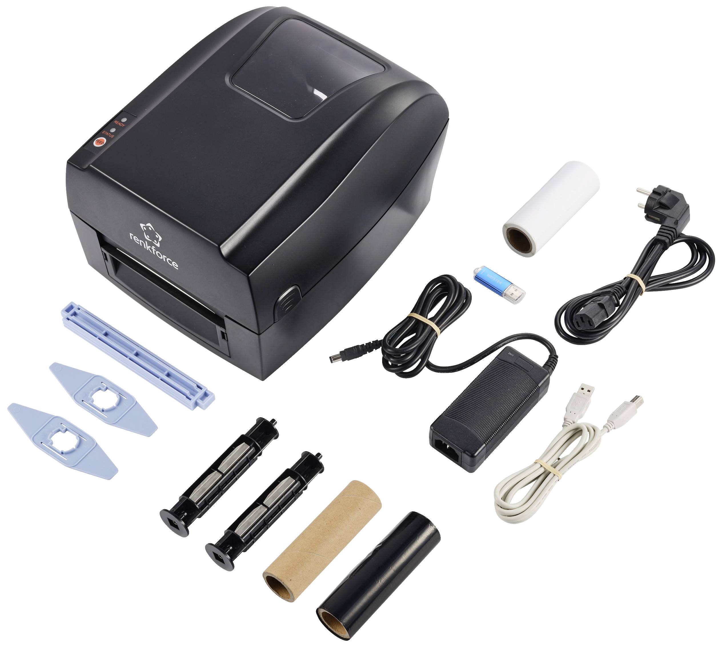 Renkforce RF-TTLP4-01 Etikettendrucker Thermodirekt 203 x 203 dpi Etikettenbreite (max.): 118mm USB, RS-232