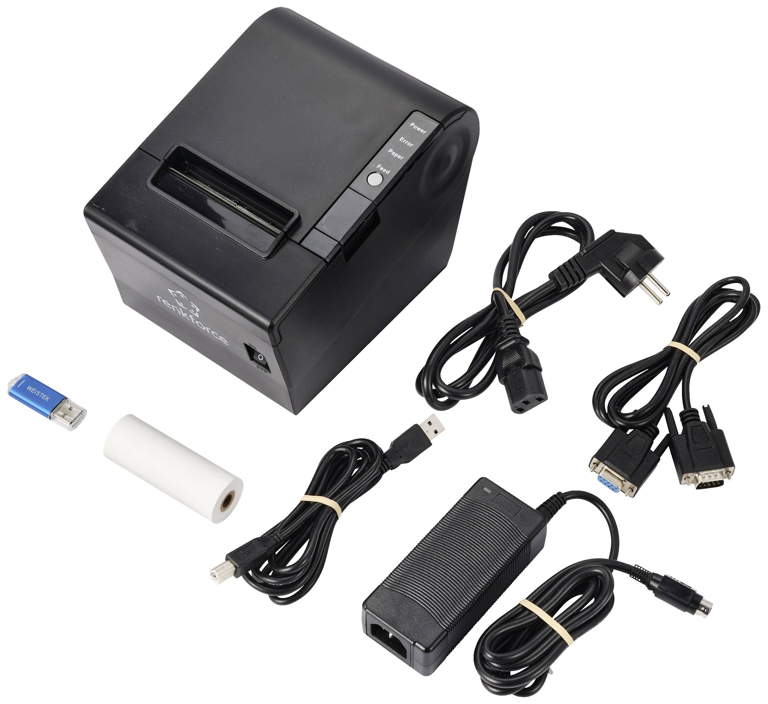 Renkforce RF-TPP3-01 Thermotransfer-Drucker Thermodirekt 203 x 203 dpi Etikettenbreite (max.): 80mm USB, RS-232, LAN