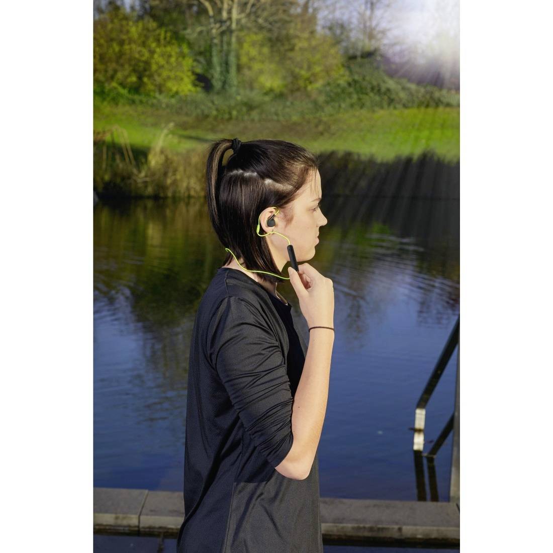 Hama Freedom Athletics In Ear Kopfhörer Bluetooth® Stereo Schwarz/Gelb HiFi