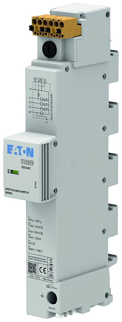 Eaton EP-501043 SPZT123-300/3+NPE-S Überspannungsableiter Überspannungsschutz für: 40mm Sammelschiene 7.5 kA 1St.