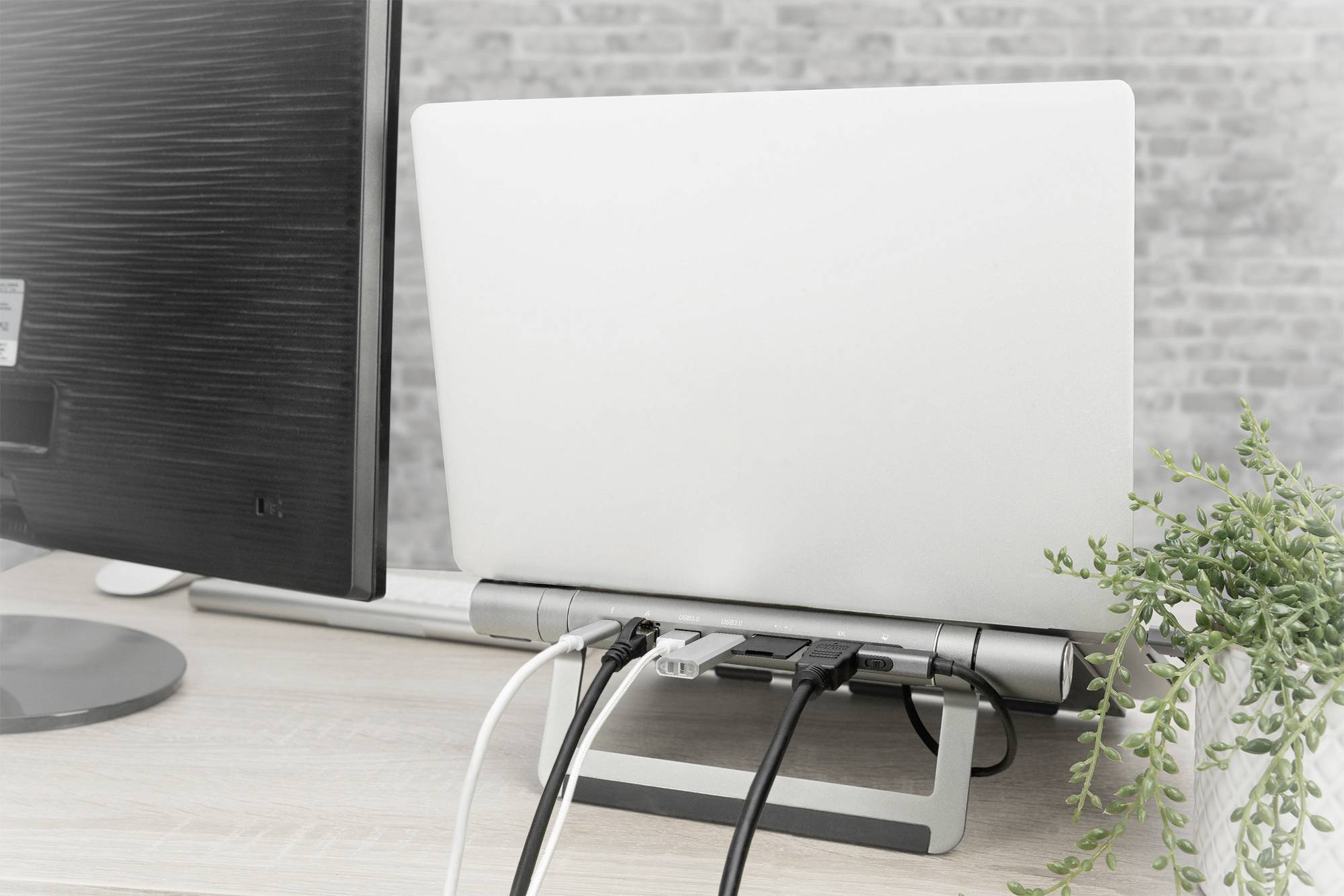 Digitus DA-90440 Notebook-Ständer USB-Hub-Funktion, neigbar