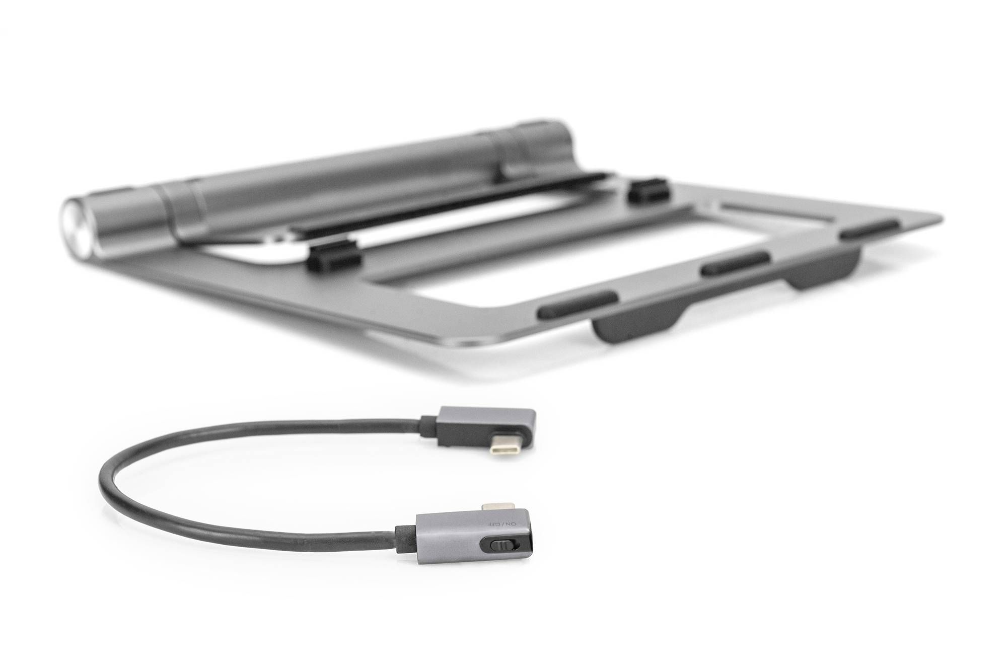 Digitus DA-90440 Notebook-Ständer USB-Hub-Funktion, neigbar