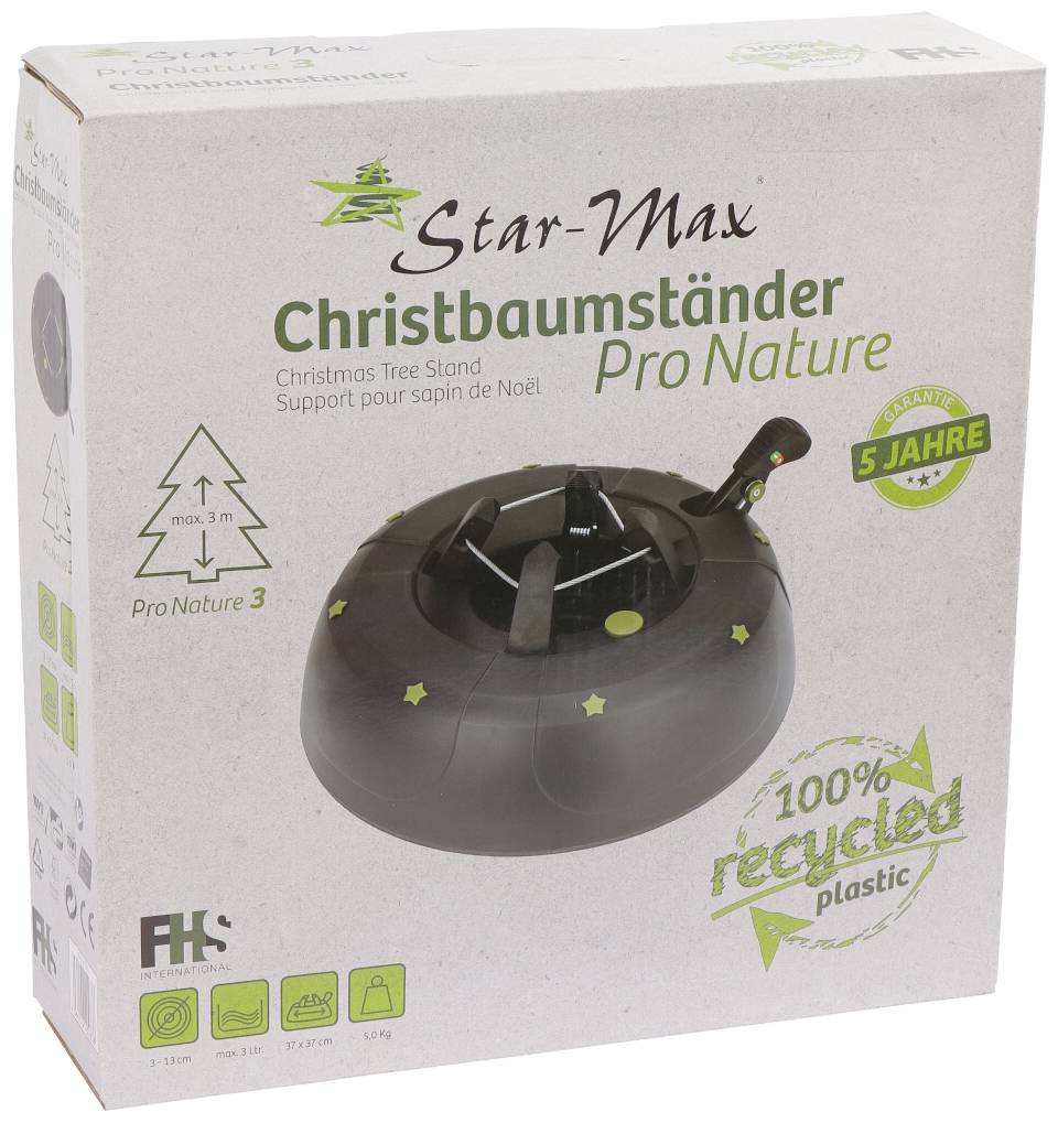 F-H-S International R300 Pro Nature 3 Weihnachtsbaumständer Baumhöhe (max.) 3m Einseiltechnik mit Fußhebel Wasserstandsanzeige