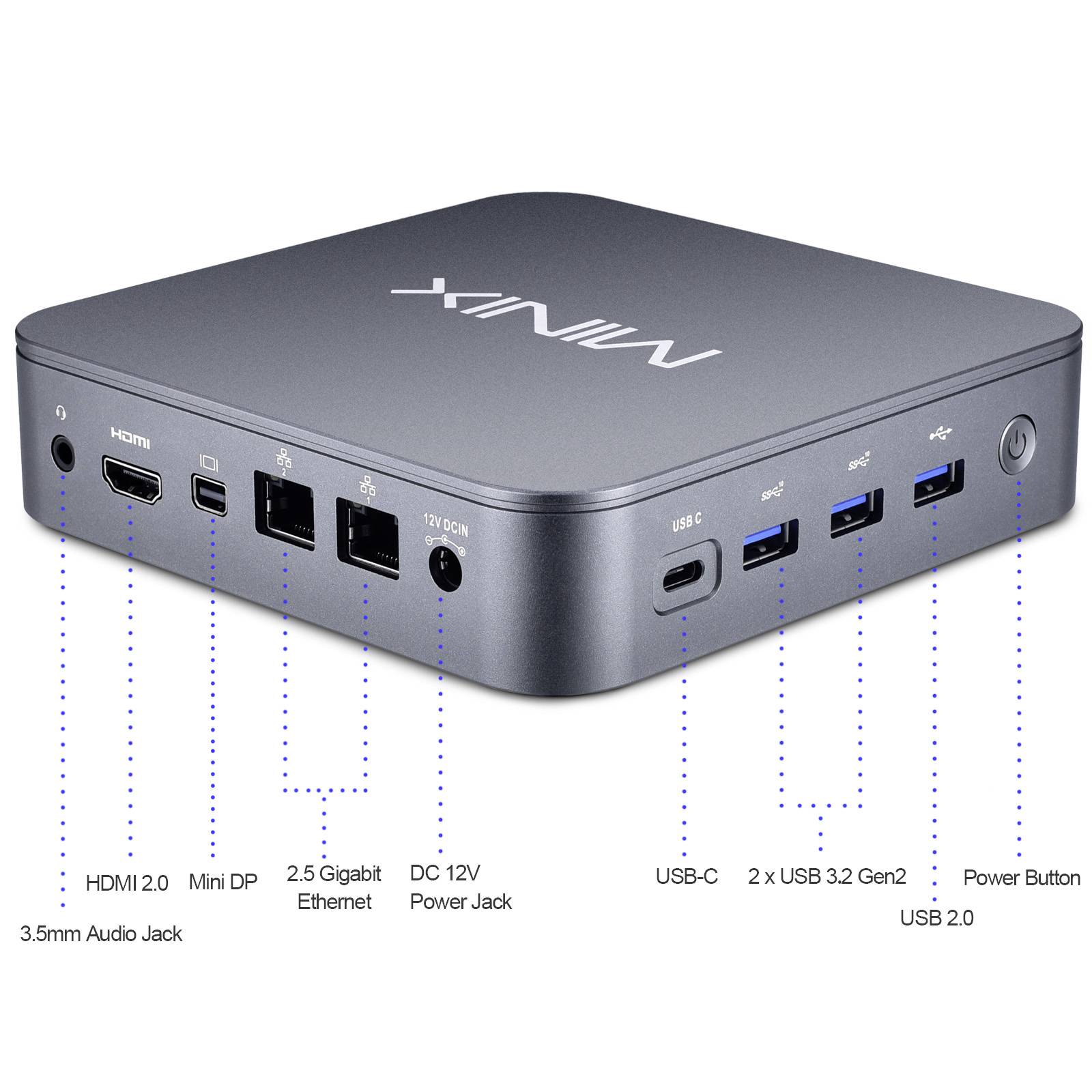 Minix Mini PC NEO J51-C8 MAX Intel® Celeron® N5105 8 GB RAM 512 GB SSD Intel UHD Graphics Win 11 Pr