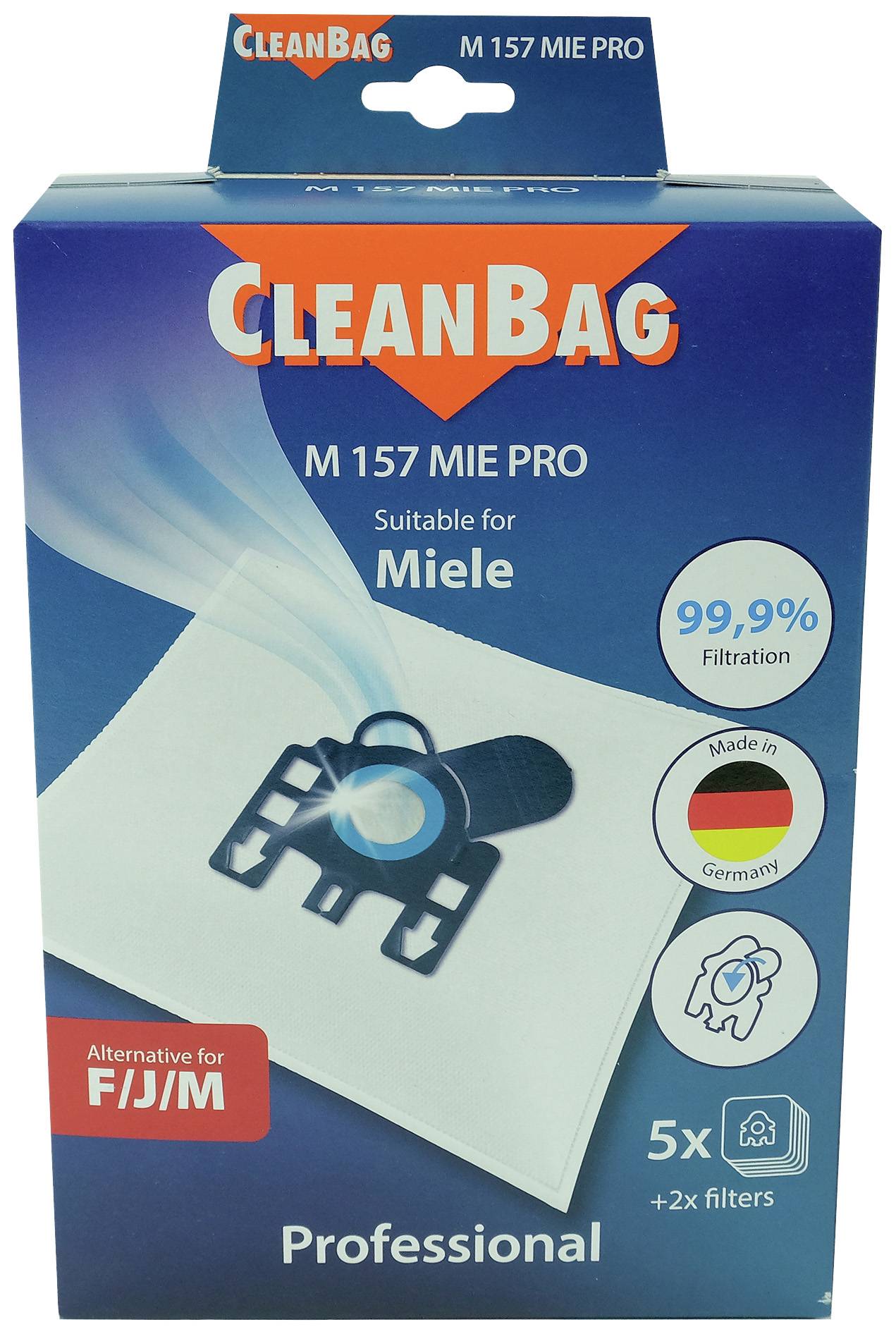 ScanPart Kompatibel mit Miele M 157 Miele Pro 2682326157 Staubsaugerbeutel