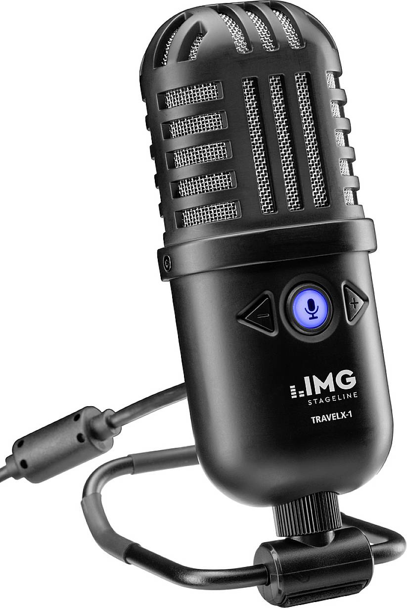 Monacor TravelX-1 Stand Sprach-Mikrofon Übertragungsart (Details):Kabelgebunden Schalter, inkl. Tasche